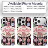 Cute Christmas Gingerbread House Snowman Tree Custom Name Protective Phone Case Mobile Cover Durable Everyday Smartphone Shock Resistant
