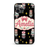 Cute Nutcracker Soldier Toy King Printed Design Custom Name Protective Phone Case Mobile Cover Durable Everyday Smartphone Shock Resistant