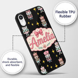 Cute Nutcracker Soldier Toy King Printed Design Custom Name Protective Phone Case Mobile Cover Durable Everyday Smartphone Shock Resistant