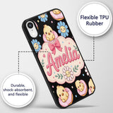 Cute Chick Donut Flower Kawaii Printed Design Custom Name Protective Phone Case Mobile Cover Durable Everyday Smartphone Shock Resistant