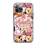 Cute Easter Bunny Chick Basket Egg Sweet Kawaii Custom Name Protective Phone Case Mobile Cover Durable Everyday Smartphone Shock Resistant