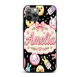 Cute Bunny Ice Cream Donut Dessert Sweet Kawaii Custom Name Protective Phone Case Mobile Cover Durable Everyday Smartphone Shock Resistant