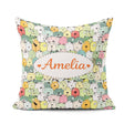 Custom Name Cute Cartoon Dogs Crowd Multicolour Seamless Pattern Square Filled Cushion Throw Pillow Sofa Bed Home Decor Zip Washable UK Made