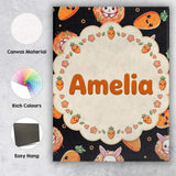 Personalised Name Cute Carrot Bunny Donut Custom  Unique Gift Idea Elegant Feature Canvas Wall Art Print Decor Picture Ready to Hang
