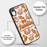 Cute Bunny Donut Carrot Kawaii Easter Dessert Custom Name Protective Phone Case Mobile Cover Durable Everyday Smartphone Shock Resistant