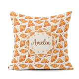 Custom Name Realistic Pastry White Background Photography Style Square Filled Cushion Throw Pillow Sofa Bed Home Decor Zip Washable UK Made