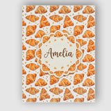 Personalised Name Realistic Croissant Pastry White Background Food Custom  Unique Canvas Wall Art Print Decor Picture Ready to Hang
