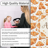 Realistic Croissant Pastry White Background Food Photography Style  Personalised Custom Name Super Soft Fleece Blanket Bed Sofa Throw