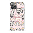 Cute Panda Unicorn Cartoon Animal Printed Design Custom Name Protective Phone Case Mobile Cover Durable Everyday Smartphone Shock Resistant