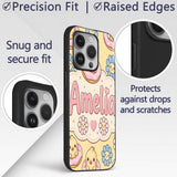 Kawaii Chick Sitting on Donut with Printed Design Custom Name Protective Phone Case Mobile Cover Durable Everyday Smartphone Shock Resistant