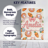 Personalised Name Cute Kawaii Bunny with Custom  Unique Gift Idea Elegant Feature Canvas Wall Art Print Decor Picture Ready to Hang