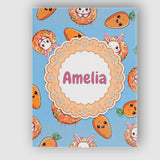 Personalised Name Cute Kawaii Bunny with Custom  Unique Gift Idea Elegant Feature Canvas Wall Art Print Decor Picture Ready to Hang