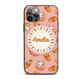 Cute Kawaii Bunny with Carrot Donut Seamless Custom Name Protective Phone Case Mobile Cover Durable Everyday Smartphone Shock Resistant