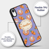 Cute Kawaii Bunny with Carrot Donut Seamless Custom Name Protective Phone Case Mobile Cover Durable Everyday Smartphone Shock Resistant