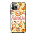 Cute Kawaii Bunny with Carrot Donut Seamless Custom Name Protective Phone Case Mobile Cover Durable Everyday Smartphone Shock Resistant