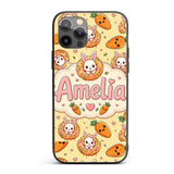 Cute Kawaii Bunny with Carrot Donut Seamless Custom Name Protective Phone Case Mobile Cover Durable Everyday Smartphone Shock Resistant