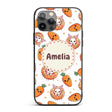 Cute Kawaii Bunny with Carrot Donut Seamless Custom Name Protective Phone Case Mobile Cover Durable Everyday Smartphone Shock Resistant