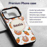 Cute Kawaii Bunny with Carrot Donut Seamless Custom Name Protective Phone Case Mobile Cover Durable Everyday Smartphone Shock Resistant