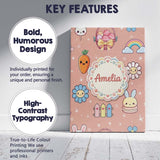 Personalised Name Easter Chick Bunny Custom Premium Decorative Design Modern Room Accent Canvas Wall Art Print Decor Picture Ready to Hang