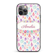 Soft Pastel Gemstone Seamless Light Background Custom Name Protective Phone Case Mobile Cover Durable Everyday Smartphone Shock Resistant