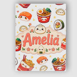 Personalised Name Kawaii Sushi Ramen Custom Premium Decorative Design Modern Room Accent Canvas Wall Art Print Decor Picture Ready to Hang