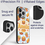 Kawaii Burger Fries Hotdog Fast Food Seamless Custom Name Protective Phone Case Mobile Cover Durable Everyday Smartphone Shock Resistant