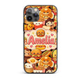 Cute Kawaii Fast Food Junk Snack Collage Seamless Custom Name Protective Phone Case Mobile Cover Durable Everyday Smartphone Shock Resistant