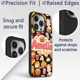 Cute Kawaii Fast Food Sushi Decorative Design Custom Name Protective Phone Case Mobile Cover Durable Everyday Smartphone Shock Resistant
