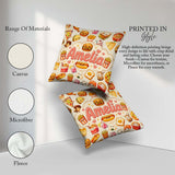 Custom Name Kawaii Fast Food Sushi Dessert Snacks Seamless Cream Square Filled Cushion Throw Pillow Sofa Bed Home Decor Zip Washable UK Made