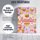Personalised Name Cute Kawaii Fast Food Custom  Modern Room Accent Elegant Feature Canvas Wall Art Print Decor Picture Ready to Hang