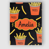 Personalised Name Cute Kawaii French Fries Custom  Unique Gift Idea Elegant Feature Canvas Wall Art Print Decor Picture Ready to Hang