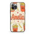 Cute Kawaii French Fries Cream Printed Design Custom Name Protective Phone Case Mobile Cover Durable Everyday Smartphone Shock Resistant