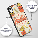 Cute Kawaii French Fries Cream Printed Design Custom Name Protective Phone Case Mobile Cover Durable Everyday Smartphone Shock Resistant