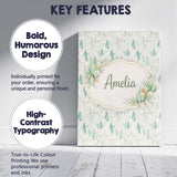 Personalised Name Soft Pastel Green Geometric Crystal Seamless Custom Modern Room Accent Canvas Wall Art Print Decor Picture Ready to Hang