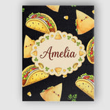 Personalised Name Cute Kawaii Taco and Wrap Custom  Bespoke Interior Contemporary Canvas Wall Art Print Decor Picture Ready to Hang