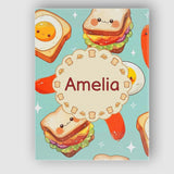 Personalised Name Breakfast Food Eggs Custom Modern Room Accent Creative Decorator Style Canvas Wall Art Print Decor Picture Ready to Hang