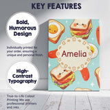 Personalised Name Breakfast Food Eggs Custom Modern Room Accent Creative Decorator Style Canvas Wall Art Print Decor Picture Ready to Hang
