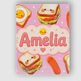 Personalised Name Breakfast Food Eggs Custom Modern Room Accent Creative Decorator Style Canvas Wall Art Print Decor Picture Ready to Hang
