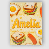 Personalised Name Breakfast Food Eggs Custom Modern Room Accent Creative Decorator Style Canvas Wall Art Print Decor Picture Ready to Hang