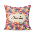 Custom Name Vibrant Abstract Crystal Brushstroke Seamless Lovely Square Filled Cushion Throw Pillow Sofa Bed Home Decor Zip Washable UK Made