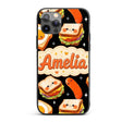 Kawaii Breakfast Food Characters Printed Design Custom Name Protective Phone Case Mobile Cover Durable Everyday Smartphone Shock Resistant