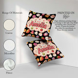 Custom Name Kawaii Food Sushi Fruit Drinks Cute Cartoon Seamless Square Filled Cushion Throw Pillow Sofa Bed Home Decor Zip Washable UK Made