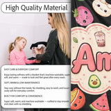 Kawaii Food Collection Sushi Fruit Drinks Cute Cartoon Seamless  Personalised Custom Name Super Soft Fleece Blanket Bed Sofa Throw
