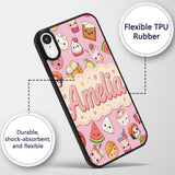 Kawaii Food Collection Sushi Fruit Drinks Soft Custom Name Protective Phone Case Mobile Cover Durable Everyday Smartphone Shock Resistant