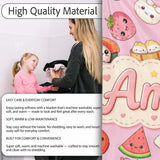 Kawaii Food Collection Sushi Fruit Drinks Soft Pink Cute Seamless  Personalised Custom Name Super Soft Fleece Blanket Bed Sofa Throw