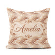 Custom Name Beige Marble Fluid Abstract Swirl Seamless Name Cute Square Filled Cushion Throw Pillow Sofa Bed Home Decor Zip Washable UK Made