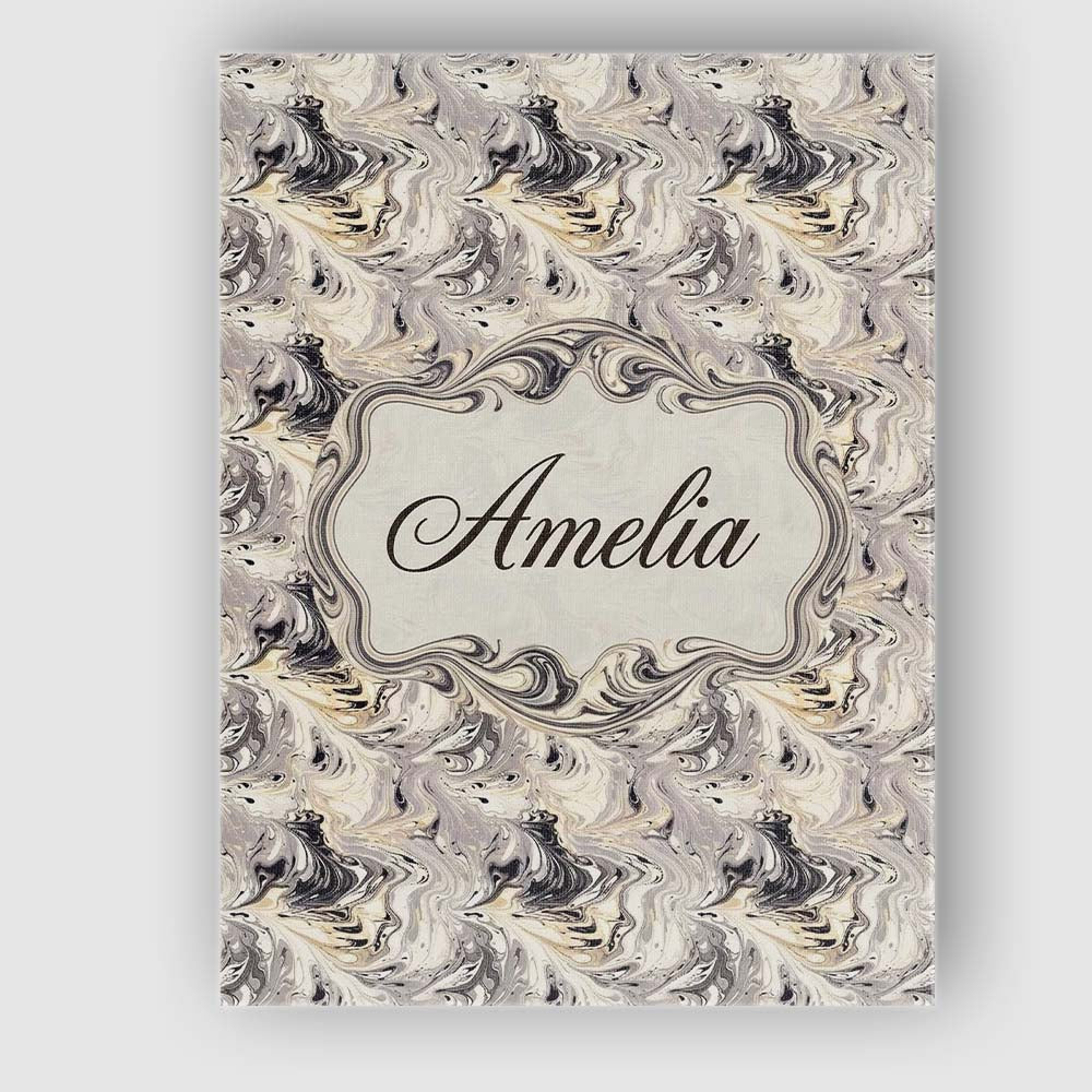Personalised Name Neutral Beige Black Fluid Custom  Bespoke Interior Contemporary Canvas Wall Art Print Decor Picture Ready to Hang