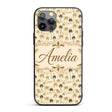 Vintage Palm Trees Desert Beige Tropical Seamless Custom Name Protective Phone Case Mobile Cover Durable Everyday Smartphone Shock Resistant