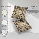 Custom Name Intricate Moroccan Star Tile Blue Beige Pattern Name Square Filled Cushion Throw Pillow Sofa Bed Home Decor Zip Washable UK Made