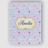 Personalised Name Kawaii Cupcake Sweet Custom  Modern Room Accent Elegant Feature Canvas Wall Art Print Decor Picture Ready to Hang